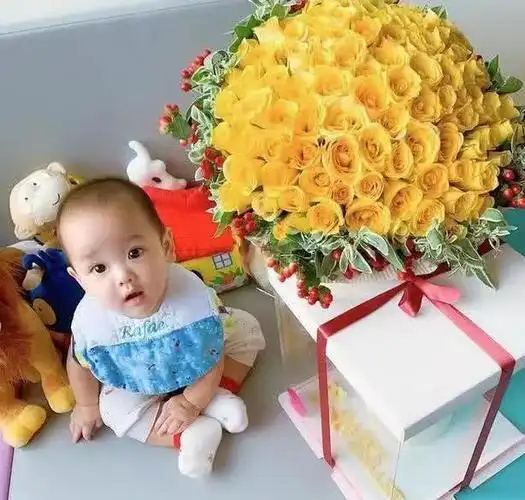 都已经会爬,长相也超级可爱,可以想象一下,赵丽颖冯绍峰的宝宝也这么