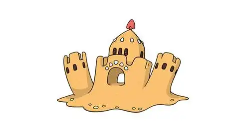 其外形就像是一座沙雕,是鬼系与地面系的神奇宝贝