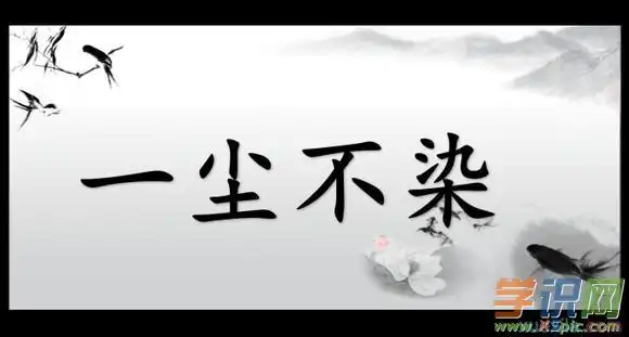 一尘不染的意思