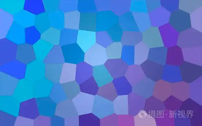 蓝色和紫色明亮的大六角背景插图