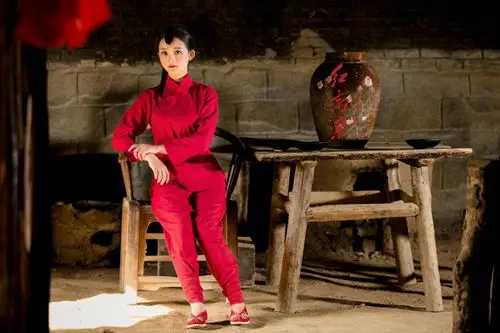 九儿演出服装女红色儿童中国风红高粱同款衣服古典话剧成人演出服