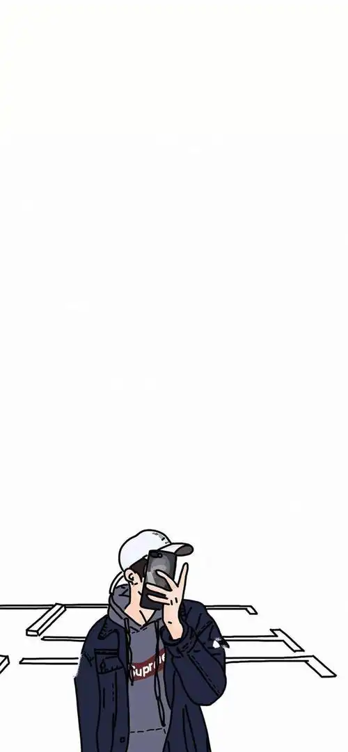 男生壁纸 | 全尺寸简笔白底