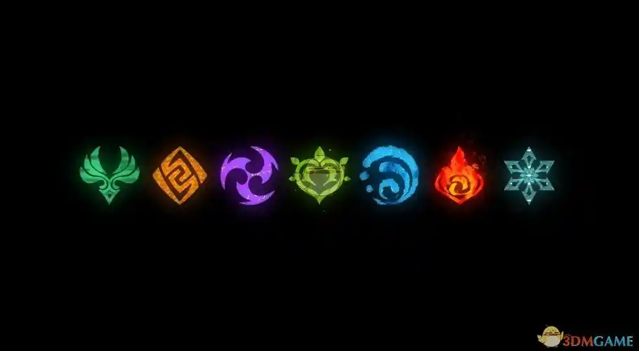 《wallpaper engine》原神 - 七元素标志动态壁纸