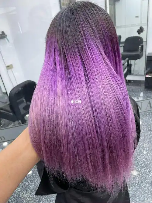 海口染发  #粉紫色  #渐变色