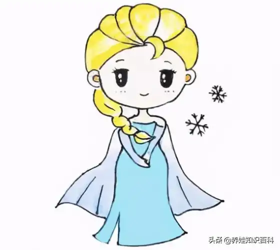 冰雪女王怎么画?爱莎公主的简笔画画法来了,教给家里的小公主哦