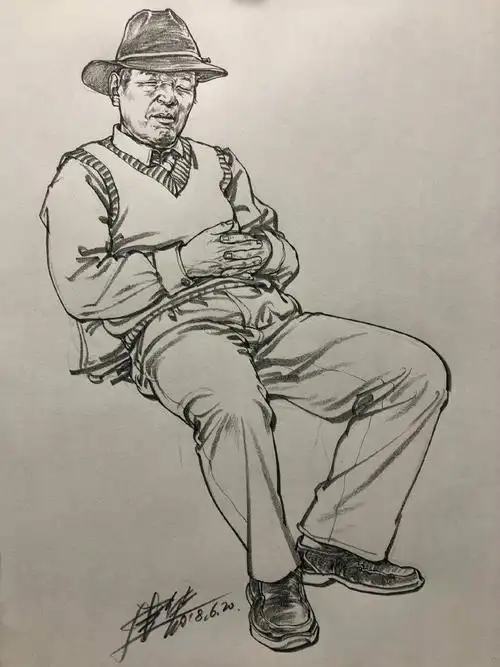 单人速写人物图集20张优秀速写作品临摹素材