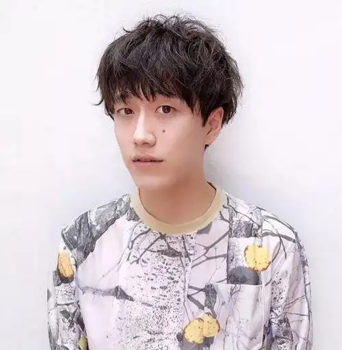 男士短发小卷烫发发型