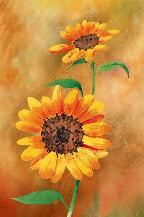 鲜艳的向日葵装饰画