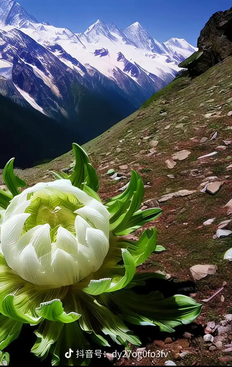 一早刷到这么漂亮的雪莲花,保存了图片发布记录哈! - 抖音