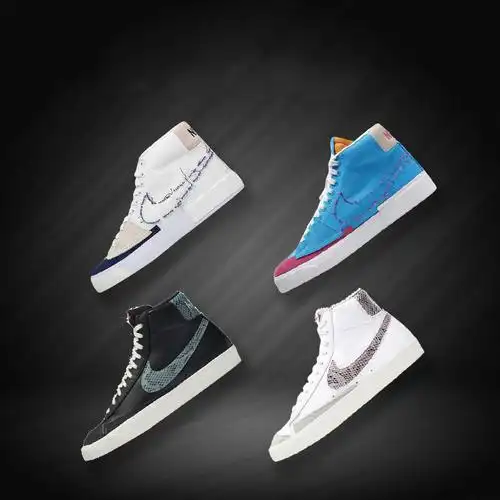 nikesbblazermid耐克解构拆线大钩子双舌板鞋