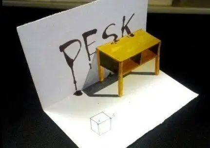 小桌子3d立体画手绘教程