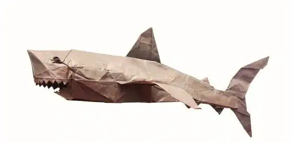 我要上热门  #教程  #折纸  #大白鲨