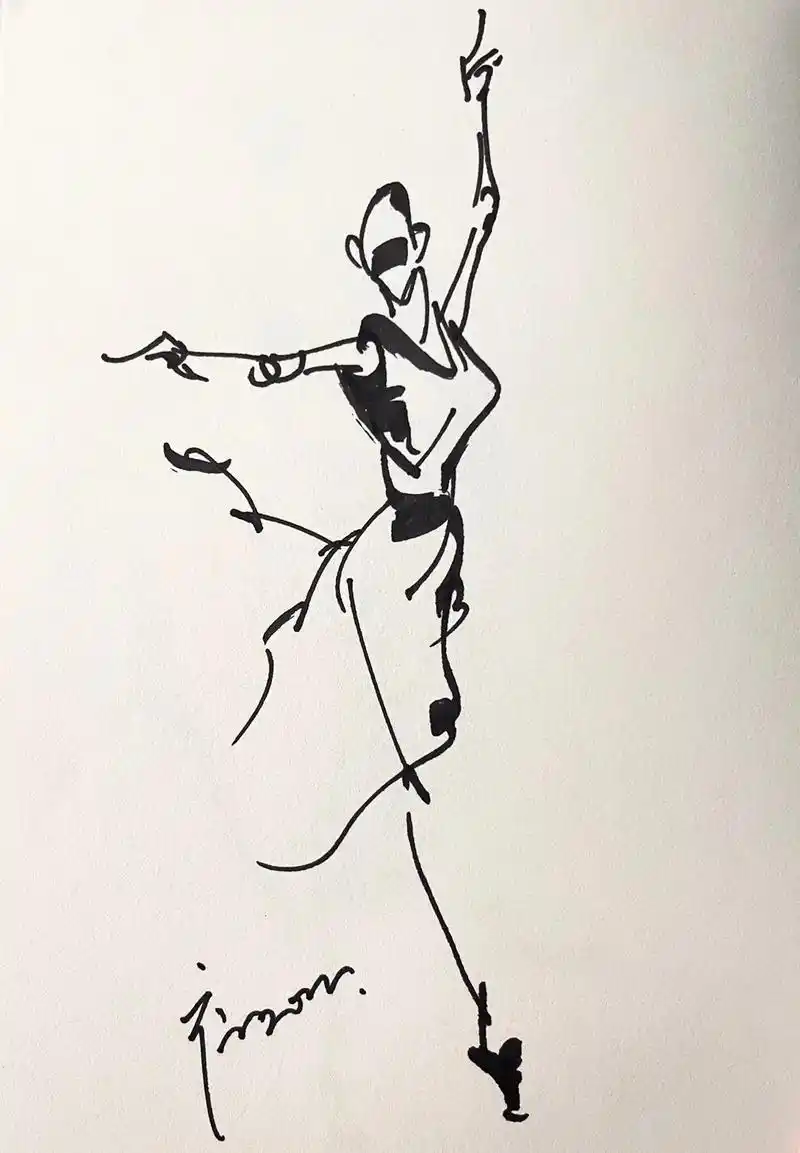 见行速写,一分钟～马克笔作品欣赏《舞者》系列 - 抖音