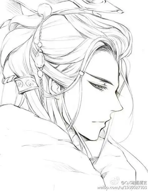 简笔画古风人物简笔画儒雅的男子古风公子简笔画教程古风素描简笔画男