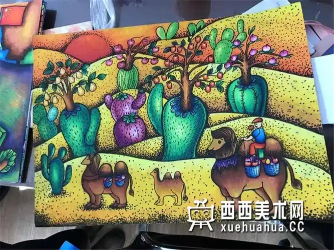 优秀小学生获奖科幻画《沙漠绿洲》赏析