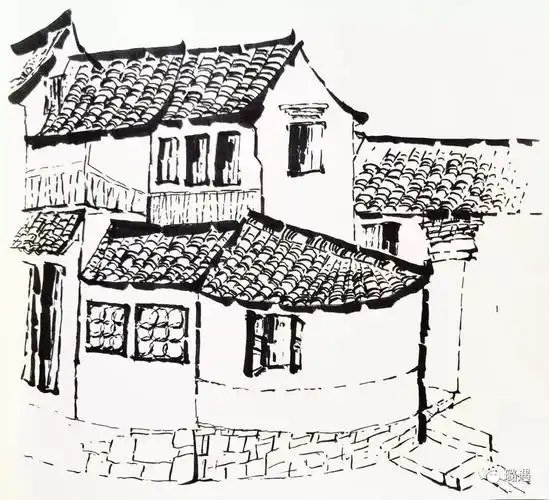 美术老师笔下的南浔,线条之间尽显魅力!_速写