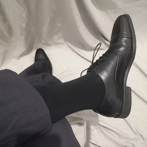 broken4双装黑色西装袜正装袜商务中筒筒袜纯棉中筒袜