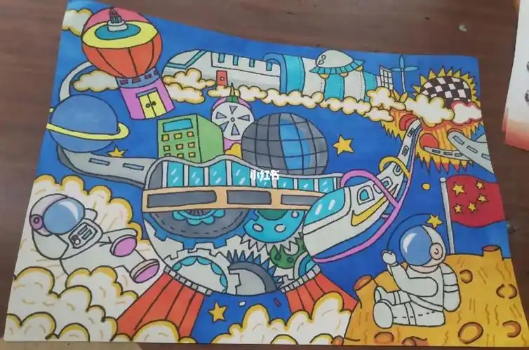 太空马克笔主题画8k