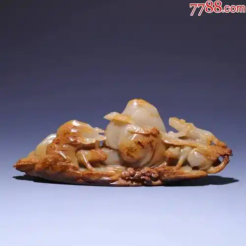 和田玉籽料五虎山子摆件aa91s420f_价格126000元_第1张_7788商城