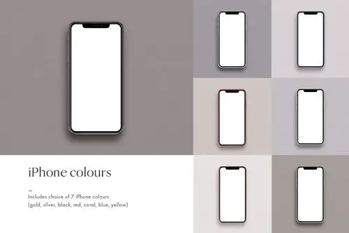 优雅带阴影苹果手机iphone屏幕演示样机psd模板ava–iphonemockup