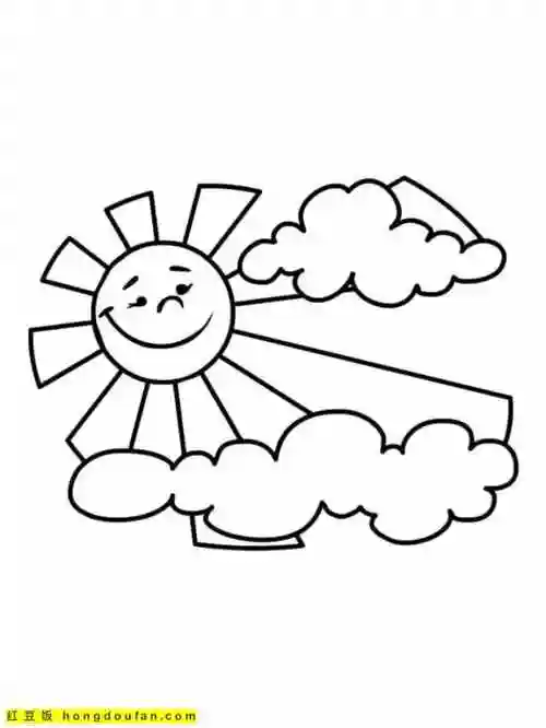 观察日记!11张不同的云朵卡通简笔画!-红豆饭小学生简笔画大全