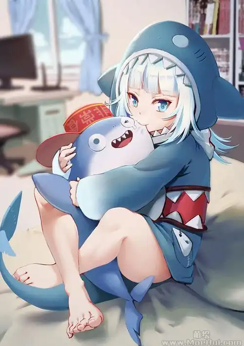 会员vtuber噶呜古拉鲨鱼娘高清图片cg包708p