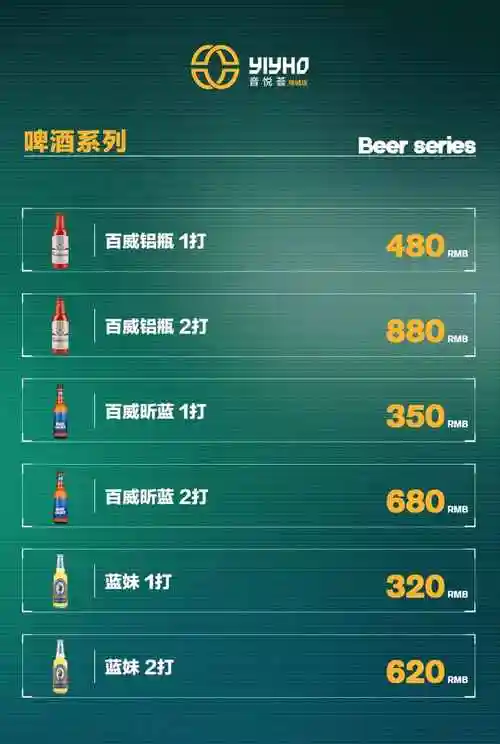 禅城音悦荟酒吧酒水单