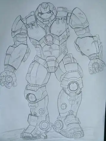 钢铁侠的反浩克装甲怎么画简笔画你们要的反浩克装甲简笔画来了钢铁侠