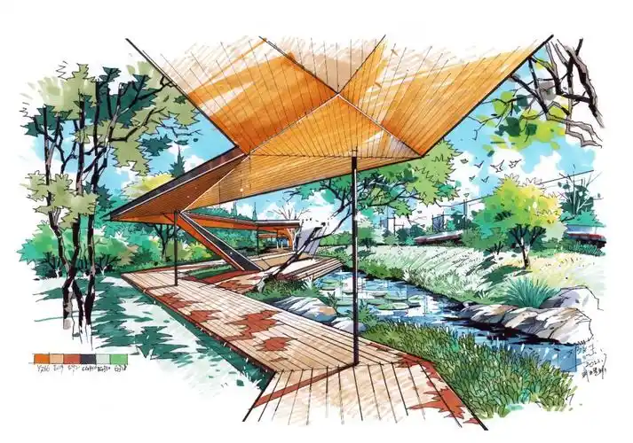 【川美考研】景观设计手绘表达