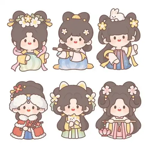 q版  #q版人物  #手帐 #古風  #可爱  #简笔画  #画个简笔画