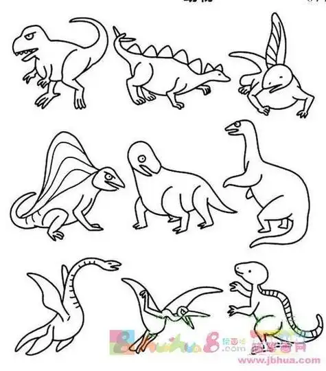 简笔画恐龙园