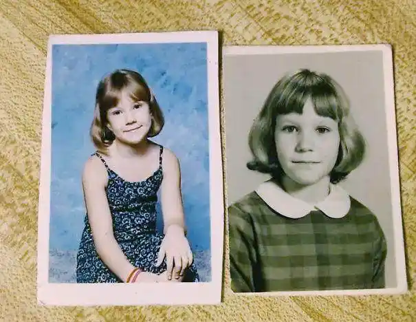 组图:父子,母女童年对比照,你分得清哪个是父母,哪个是宝宝吗