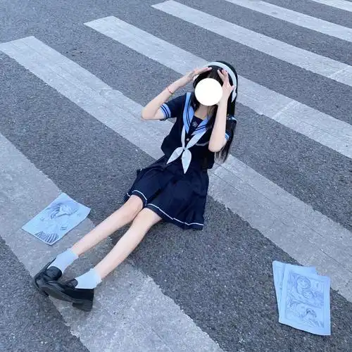 手残党直接免打领巾送#樱沐星海jk  #水手服  #jk水手服  #jk女孩出没