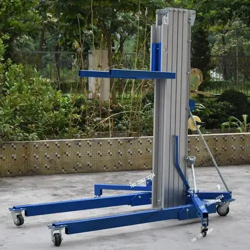 深圳展会手摇升降机手动物料提升机65米