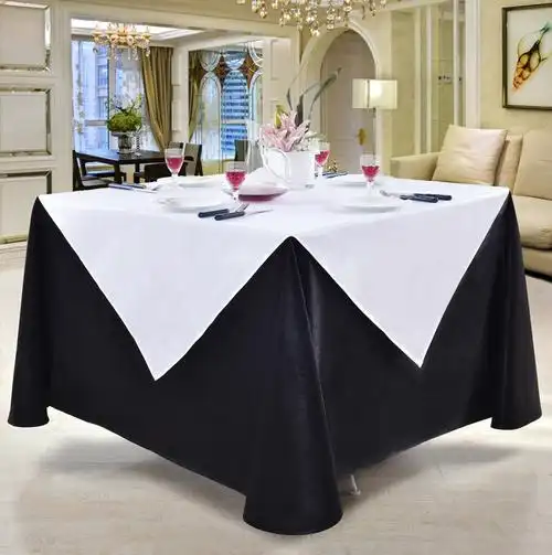 酒店自助餐桌布会议桌布酒店西餐桌茶几桌布布艺甜品台布桌裙办公展会