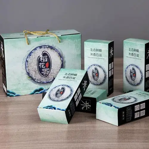 东北五常稻花香有机大米礼品盒5kg通用高档包装盒纸箱空盒子10斤