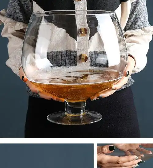 雷军超大杯巨大特大号酒杯超大巨型大容量啤酒杯红酒杯高脚杯玻璃英雄