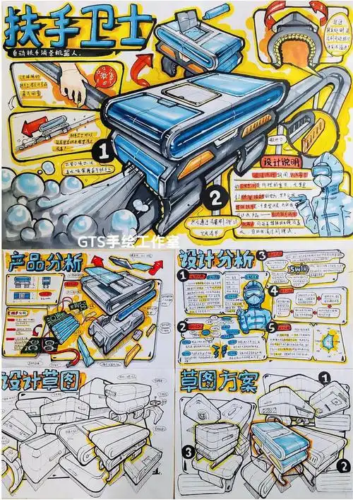 满分手绘工业产品设计手绘快题全版面分享
