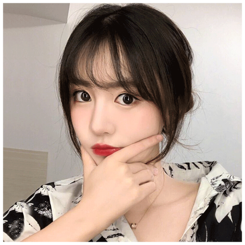 天使丝丝法式空气刘海假发女网红薄八字假刘海发片深棕色卷发筒小梳子