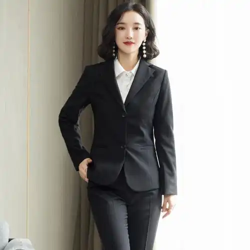 语娄秋冬女士西服套装韩版修身正装商务职业装女式工作服西装ol通勤