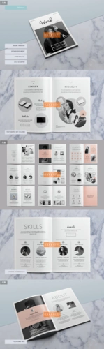 id模版 国外求职简历作品集案例展示版式设计素材 indesign源文件