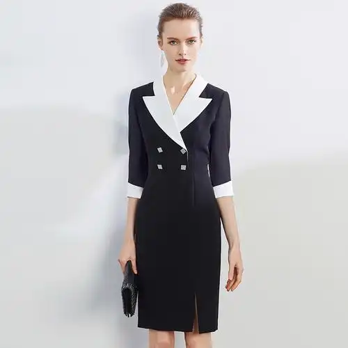 高端职业装气质西服裙女正装ol连衣裙正式场合连衣裙