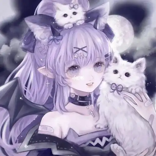 紫色系列的闺蜜头像