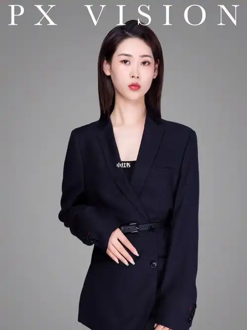 高级黑色西装证件照形象照