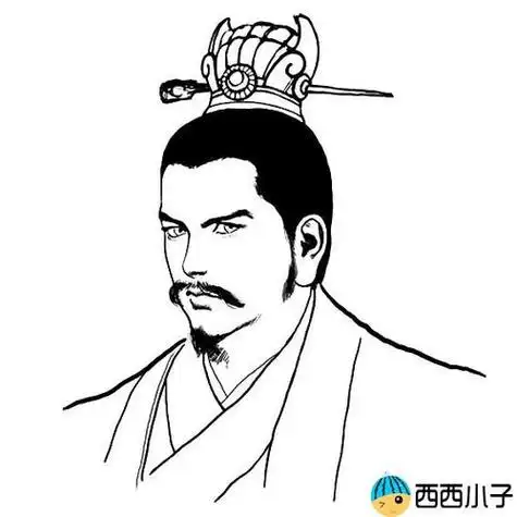 刘备的简笔画卡通人物