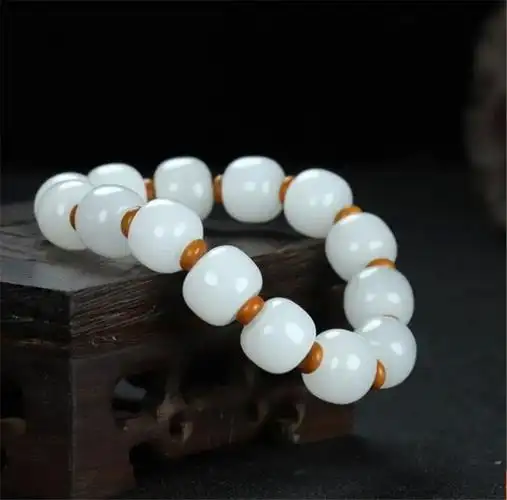 竔立 金丝玉石英岩玉石玉手串佛珠金丝玉手链冰透油润单圈男款情侣