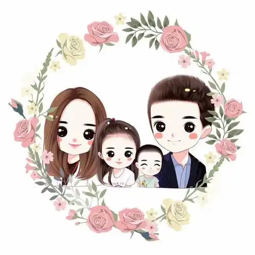 岁月静好,幸福一家三口,四口头像,让生活充满动力