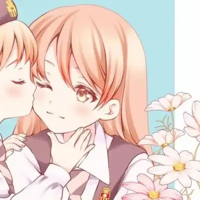 君兮染闺蜜头像粉色系可爱一对两张