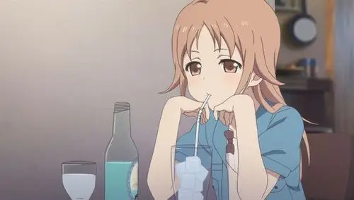 求找一张动漫图片,用手撑着脸,最好长发