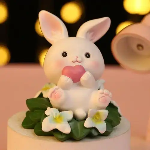 新款密林深处萌兔盲盒手办创意可爱生肖小兔子音乐盒